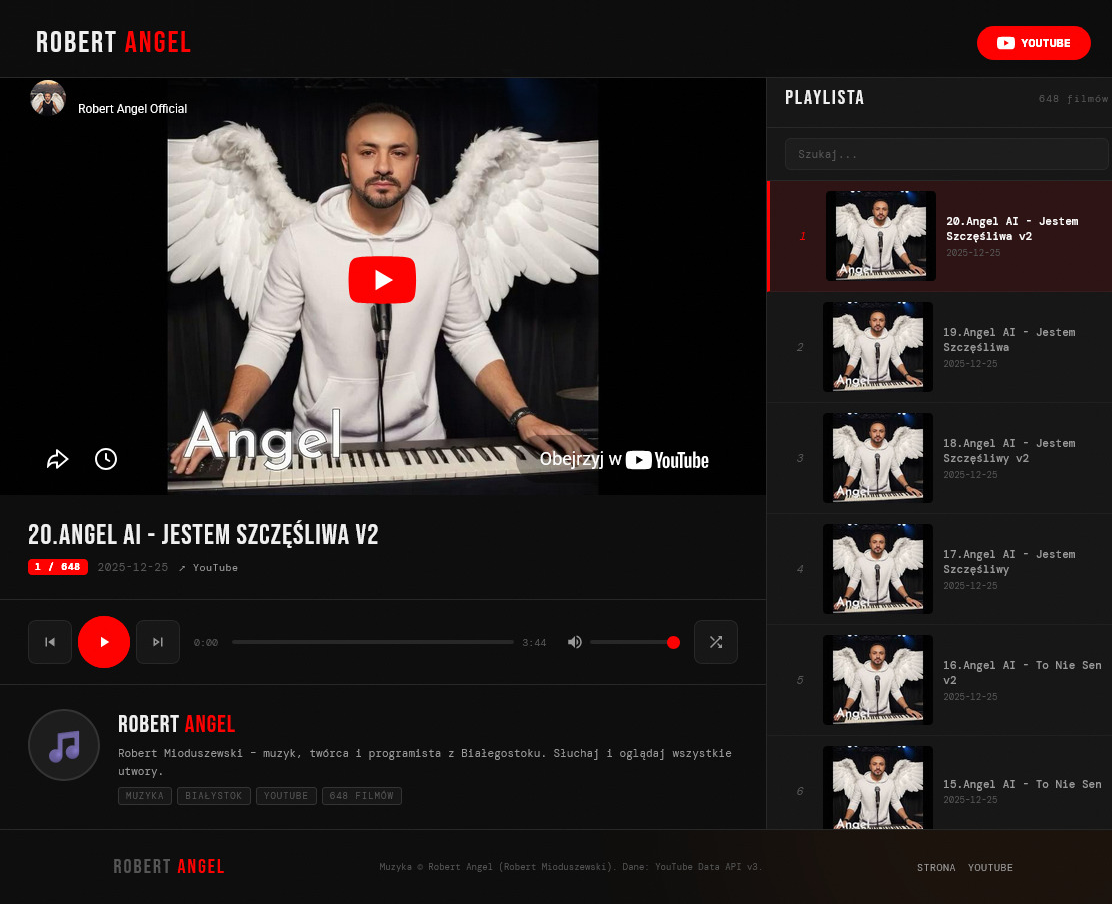 Skrypt strony z Youtuba